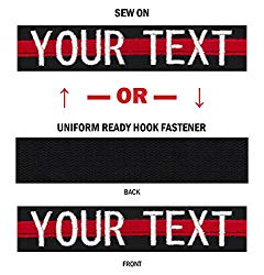 Northern Safari Personalized Uniform Name Tapes Logo Key Chain/Luggage Tag, Red Line, 6″ Logo Keychain