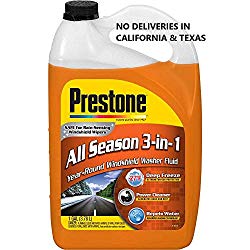 Prestone AS658 Deluxe 3-in-1 Windshield Washer Fluid, 1 Gallon (1 Gallon (Pack of 8))