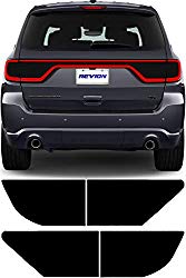 REVION Autoworks 2014-2020 Dodge Durango Tail Light Tint Kit | Precut Dark Black Smoke Vinyl Overlays for ’14-’20 Dodge Durango Taillight | Tinted Dry Application Film