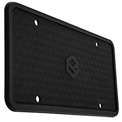 Rightcar Solutions Flawless Silicone License Plate Frame – Rust-Proof. Rattle-Proof. Weather-Proof. – Black