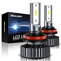 SEALIGHT Scoparc S1 H11/H8/H9 LED Headlight Bulbs ,Low Beam/Fog Light ,6000K Bright White ,Halogen Replacement ,Quick Installation