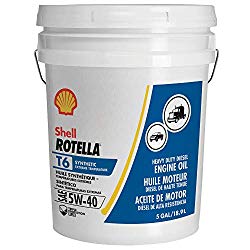 Shell Rotella T6 Full Synthetic 5W-40 Diesel Engine Oil (5-Gallon Pail)