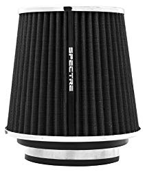 Spectre Performance 8131 Universal Clamp-On Air Filter: Round Tapered; 3 in/3.5 in/4 in (102 mm/89 mm/76 mm) Flange ID; 6.719 in (171 mm) Height; 6 in (152 mm) Base; 4.75 in (121 mm) Top