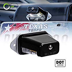 Surface-Mount LED Trailer License Plate Lights [DOT/SAE Certified] [IP67 Waterproof Rated] [Ultra-Durable] License Tags for Trailers, RVs, Trucks & Boats – Black Housing