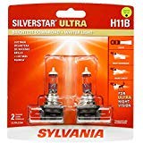 SYLVANIA – H11B SilverStar Ultra – High Performance Halogen Headlight Bulb, High Beam, Low Beam and Fog Replacement Bulb, Brightest Downroad with Whiter Light, Tri-Band Technology (Contains 2 Bulbs)