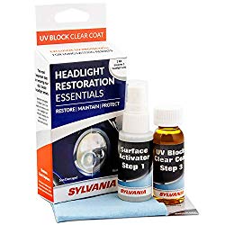 SYLVANIA – Headlight Restoration UV Block Clear Coat – Most Important Step to Restore Damaged Headlights, Surface Activator, UV Protection for Clearer Headlights – 1 Fl Oz
