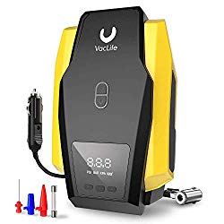VacLife Air Compressor Tire Inflator, DC 12V Portable Air Compressor for Car Tires, Auto Tire Pump with LED Light, Digital Air Pump for Car Tires, Bicycles and Other Inflatables