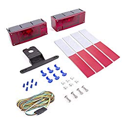 Wellmax 12V LED Trailer Lights Kit, Attachable Tail Lights for RV, Marine, Boat, Trailer, Camper, Low Profile Submersible and Waterproof
