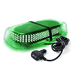 Xprite 240 LED Green Roof Top LED Emergency Strobe Lights Mini Bar for Cars Trucks Snow Plow Vehicles Warning Caution Lights w/Magnetic Base