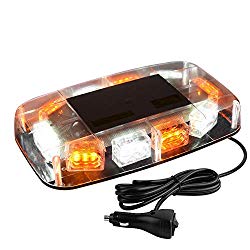 YITAMOTOR 30 LED Roof Top Strobe Lights, Emergency Hazard Warning Safety Flashing Strobe Light Bar with Magnetic Mount for 12-24V Trucks, Snow Plow, Construction Vehicles