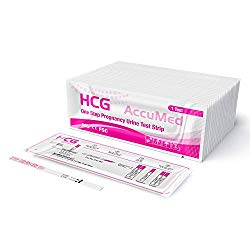 AccuMed Pregnancy Test Strips, 25-Count Individually Wrapped Pregnancy Strips, Early Home Detection Pregnancy Test Kit, Clear HCG Test Results, Over 99% Accurate