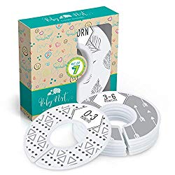 Baby Nest Designs Closet Dividers for Baby Clothes [Unisex Boho] – 7X Baby Clothing Size Age Dividers from Newborn Infant to 24 Months – Boho Baby Clothes Dividers and Nursery Closet Organizer