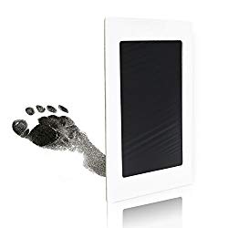 Clean Touch Ink Pad for Baby Handprints and Footprints – Inkless Infant Hand & Foot Stamp – Safe for Babies, Doesn’t Touch Skin – Perfect Family Memory or Gift – 2 Uses, Black Print Kit by Tiny Gifts