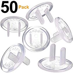Clear Outlet Covers – Value Pack 50 Count Premium Quality – New & Improved Baby Safety Plug Covers – Durable & Steady – Pack of 50 Transparent Plugs