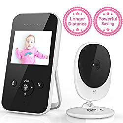 Clearance Sale Video Baby Monitor, 2.4″ LCD Digital Camera with Auto Infrared Night Vision, Power Saving, 2-Way Talk Back, Temperature Sensor, Night Light, LCD Display, Lullabies