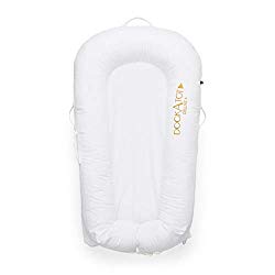 DockATot Deluxe+ Dock (Pristine White) – The All in One Baby Lounger – Perfect for Co Sleeping – Suitable from 0-8 Months (Pristine White)