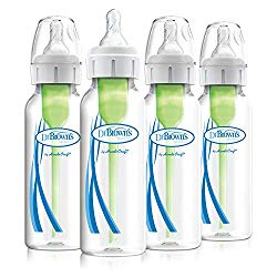Dr. Brown’s Baby Bottle, Options+ Anti-Colic Narrow Bottle, 8 Ounce (Pack of 4)