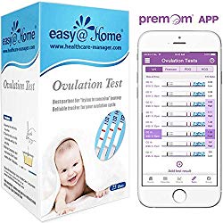 Easy@Home Ovulation Test Strips, 25 Pack Fertility Tests, Ovulation Predictor Kit, FSA Eligible, Powered by Premom Ovulation Predictor iOS and Android App, 25 LH Strips