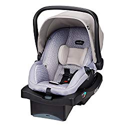 Evenflo LiteMax 35 Infant Car Seat, Easy to Install, Versatile & Convenient, Meets or Exceeds All Federal Safety Standards, Machine-Washable Pads, Full-Coverage Canopy, Riverstone Gray
