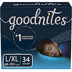 Goodnites Bedwetting Underwear for Boys, Large/X-Large (60-125+ lb.), 34 Ct (Packaging May Vary)