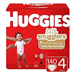 Huggies Little Snugglers Baby Diapers, Size 4, 140 Ct, One Month Supply