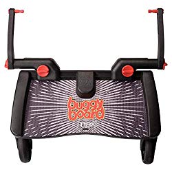 Lascal BuggyBoard Maxi, Black, Universal Ride-On Stroller Board, Fits More Strollers Than Any Other Board Using The Patented Universal Adapter, Quick Connect and Disconnect, Holds Up To 66 lbs.