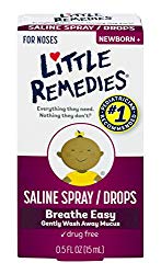 Little Remedies Saline Spray and Drops | Safe for Newborns | 0.5 Fl Oz (Pack of 1)
