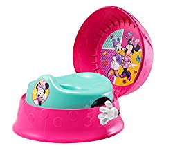 Minnie Mouse 3-in-1 Potty System | Use with Free Share The Smiles App for Unique Encouragement During Training | Scan Stickers for Animated Rewards | Fun Sounds | Easy Clean Design