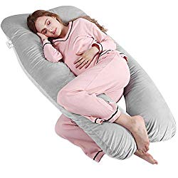 MoMA Pregnancy Pillow – 55″x31″Size U-Shaped Maternity Pillow – Full Body Cover Pillow – Hugging Nursing Pillow – Side Body Support Pillow – Fully Body U-Shaped Maternity Pillow for Pregnant Women