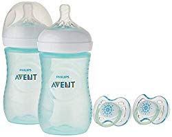 Philips Avent Natural Baby Bottle Teal Gift Set, SCD113/24