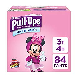 Pull-Ups Cool & Learn Potty Training Pants for Girls, 3T-4T (32-40 Pound), 84 Count (Packaging May Vary)