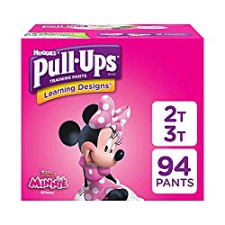 Pull-Ups Learning Designs for Girls Potty Training Pants, 2T-3T  (18-34 Pound), 94 Count (Packaging May Vary)