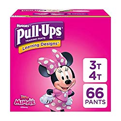 Pull-Ups Learning Designs for Girls Potty Training Pants, 3T-4T (32-40 lbs.), 66 Ct. (Packaging May Vary)