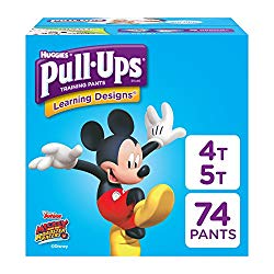 Pull-Ups Learning Designs Potty Training Pants for Boys, 4T-5T (38-50 Pounds), 74 Count (Packaging May Vary)