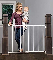 Regalo 2-in-1 Extra Wide Stairway and Hallway Walk Through Baby Safety Gate with Mounting Kit