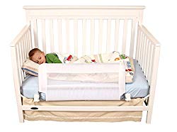 Regalo Swing Down Extra Long Convertible Crib Toddler Bed Rail Guard with Reinforced Anchor Safety System