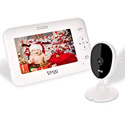 Video Baby Monitor, 4.3” Baby Monitor with Camera and Audio, Auto Infrared Night Vision, 2-Way Talk, VOX Mode, Lullabies, Support up to 4 Cameras,1000ft Secure Connection, with Wall-Mounted Kits
