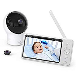 Video Baby Monitor, eufy Security Video Baby Monitor with Camera and Audio, 720p HD Resolution, Ideal for New Moms, 5 inch Display, 110° Wide-Angle Lens Included, Night Vision, Worry-Free Battery Life