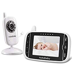 Video Baby Monitor with Camera and Audio | Keep Babies Safe with Night Vision, Talk Back, Room Temperature, Lullabies, 960ft Range and Long Battery Life