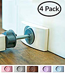 Wall Nanny – Baby Gate Wall Protector (Made in USA) Protect Walls & Doorways from Pet & Dog Gates – for Child Pressure Mounted Stair Safety Gate – No Safety Hazard on Bottom Spindles – Saver – 4 Pack