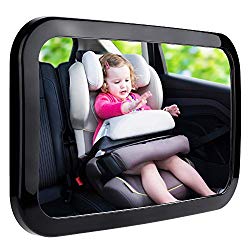 Zacro Baby Car Mirror, Shatter-Proof Acrylic Baby Mirror for Car, Rearview Baby Mirror-Easily to Observe The Baby’s Every Move, Safety and 360 Degree Adjustability