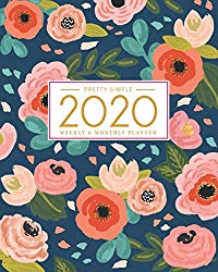2020 Planner Weekly and Monthly: January to December: Navy Floral Cover (2020 Pretty Simple Planners)