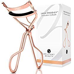 Brilliant Beauty Eyelash Curler – Award Winning – With Satin Bag & Refill Pads – No Pinching, Just Dramatically Curled Eyelashes & Lash Line in Seconds. Get Gorgeous Eye Lashes Now!