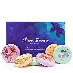 Cleverfy Shower Bombs Aromatherapy Gifts For Women – [6x] Shower Steamers With Essential Oils For Stress Relief | Great Gift For Mom or As Spa Gifts For Women or as Birthday Gifts For Women