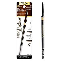 L’Oreal Paris Makeup Brow Stylist Definer Waterproof Eyebrow Pencil, Ultra-Fine Mechanical Pencil, Draws Tiny Brow Hairs & Fills in Sparse Areas & Gaps, Dark Brunette, 0.003 Ounce (Pack of 1)