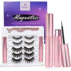 Magnetic Eyeliner and Lashes Kit, Magnetic Eyeliner for Magnetic Lashes Set, With Reusable Lashes [5 Pairs]