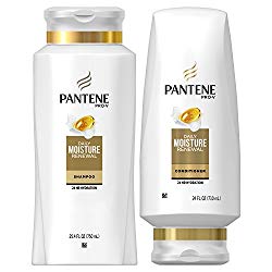 Pantene Moisturizing Shampoo and Conditioner for Dry Hair, Daily Moisture Renewal, Bundle Pack, 1 Set