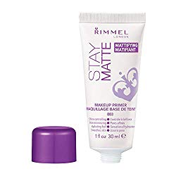 Rimmel Stay Matte Primer, 1 Ounce (1 Count), Makeup Primer, Refines Pores, Stops Shine, Smooths Skin, For Use Under Makeup or as a Standalone Skin Mattifying Product