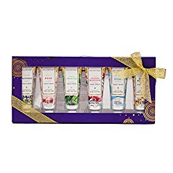 Spa Luxetique Shea Butter Hand Cream Gift Set, 6 Travel Size Nourishing Hand Cream Set with Natural Aloe and Vitamin E, Moisturizing & Hydrating for Dry Hands. Ideal Gift Sets for Women, 1.02oz Tube.