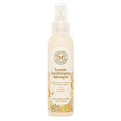 The Honest Company Sweet Orange Vanilla Conditioning Detangler Spray | Lightweight Leave-in Conditioner & Fortifying Spray | Paraben & Synthetic Fragrance Free | Plant-Based | Vegan | 4 fl. oz.